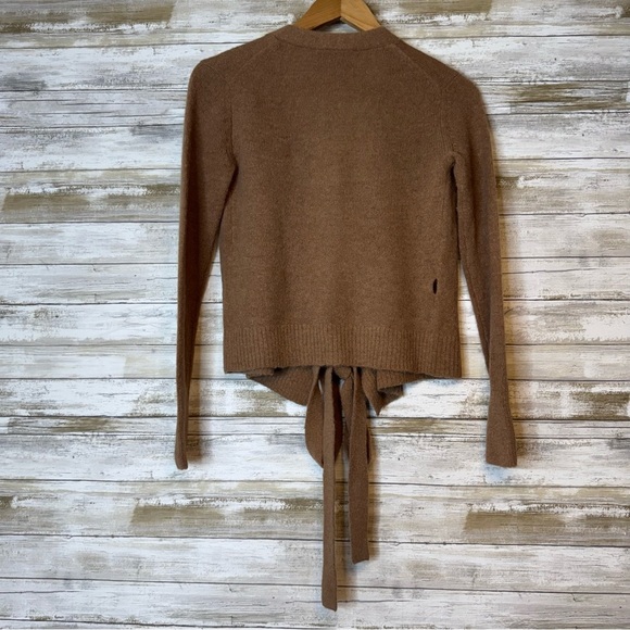 NWT Everlane Wrap Brown Alpaca Wool Sweater Women’s size XXS - Picture 6 of 6